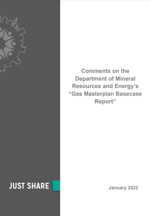 220131 Comments on DMRE Gas Masterplan Basecase Report