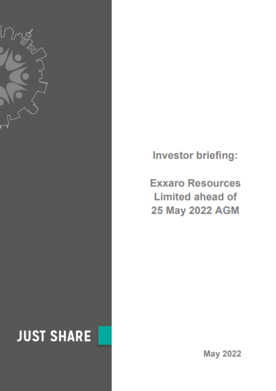 220523 Exxaro briefing 2022 AGM